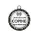 Pendentif Cabochon Argent -  Je suis une copine qui déchire