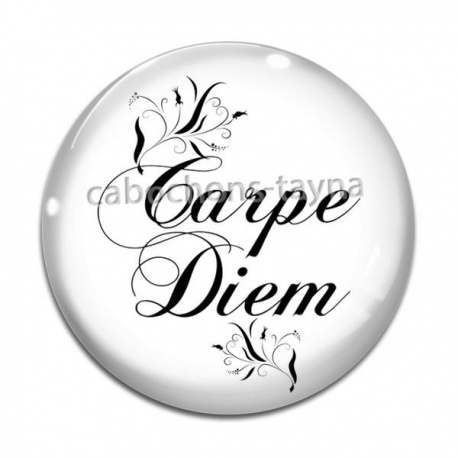 Cabochon Verre - carpe diem 