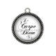Pendentif Cabochon Argent - carpe diem 