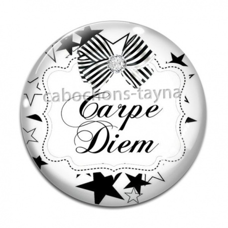 Cabochon Verre - carpe diem 