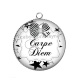 Pendentif Cabochon Argent - carpe diem 
