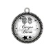 Pendentif Cabochon Argent - carpe diem 