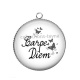 Pendentif Cabochon Argent - carpe diem 