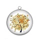 Pendentif Cabochon Argent - arbre de vie