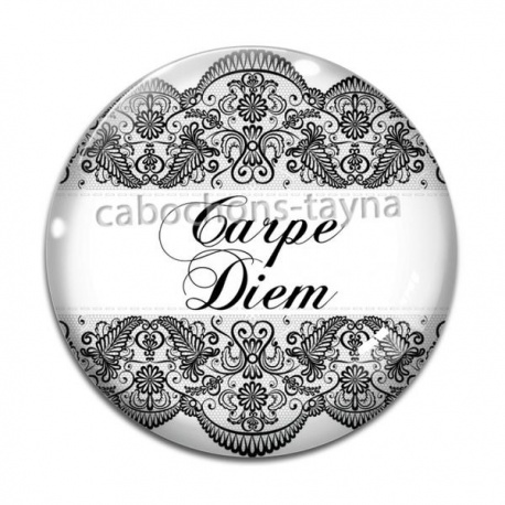 Cabochon Verre - carpe diem 