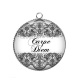 Pendentif Cabochon Argent - carpe diem 