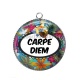 Pendentif Cabochon Argent - carpe diem 