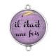 Connecteur Cabochon Argent - il etait une fois
