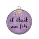 Pendentif Cabochon Argent - il etait une fois