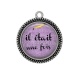 Pendentif Cabochon Argent - il etait une fois