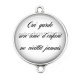Connecteur Cabochon Argent - qui garde son âme d'enfant ne vieillit jamais