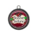 Pendentif Cabochon Argent - bonne lecture