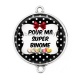 Connecteur Cabochon Argent - pour ma super binome