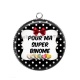 Pendentif Cabochon Argent - pour ma super binome