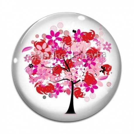 Cabochon Verre - arbre de vie