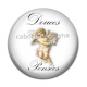 Cabochon Résine - douces pensées