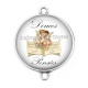 Connecteur Cabochon Argent - douces pensées