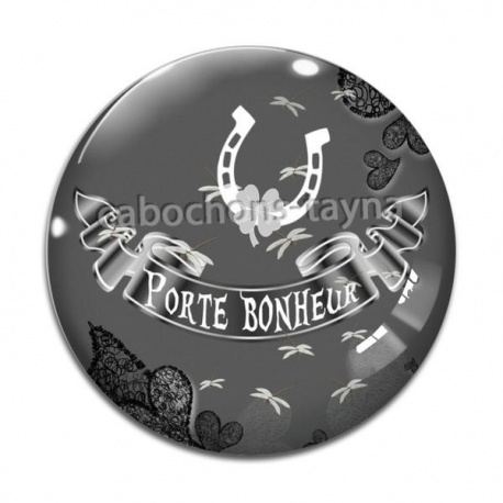 Cabochon Verre - porte bonheur