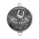 Connecteur Cabochon Argent - porte bonheur