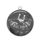 Pendentif Cabochon Argent - porte bonheur