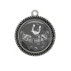 Pendentif Cabochon Argent - porte bonheur