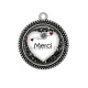 Pendentif Cabochon Argent - merci