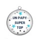 Pendentif Cabochon Argent - un papy super top