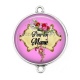 Connecteur Cabochon Argent - pour toi mamie