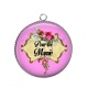 Pendentif Cabochon Argent - pour toi mamie