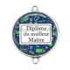 Connecteur Cabochon Argent - diplôme du meilleur maître