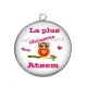 Pendentif Cabochon Argent - la plus chouette des atsem