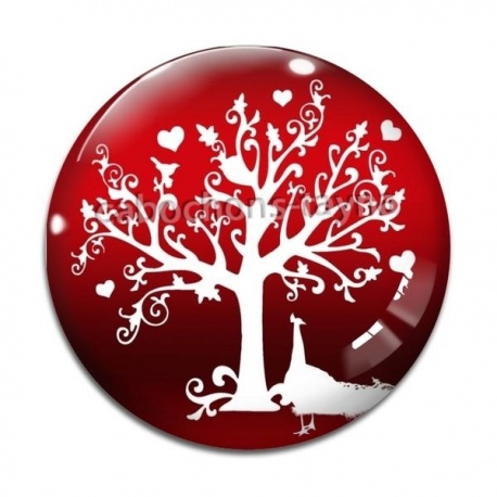 Cabochon Verre - arbre de vie