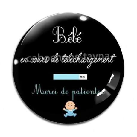 Cabochon Verre - bébé en cours de téléchargement merci de patienter