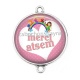 Connecteur Cabochon Argent - merci atsem