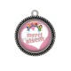 Pendentif Cabochon Argent - merci atsem