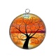 Pendentif Cabochon Argent - arbre de vie