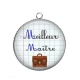 Pendentif Cabochon Argent - meilleur maître