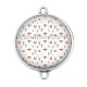 Connecteur Cabochon Argent - fond animaux 