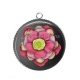 Pendentif Cabochon Argent - fleur