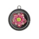 Pendentif Cabochon Argent - fleur