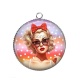 Pendentif Cabochon Argent - pin up