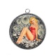 Pendentif Cabochon Argent - pin up