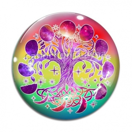 Cabochon Verre - arbre de vie