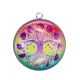 Pendentif Cabochon Argent - arbre de vie
