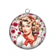 Pendentif Cabochon Argent - pin up