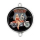Connecteur Cabochon Argent - pin up