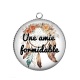 Pendentif Cabochon Argent - une amie formidable