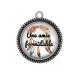 Pendentif Cabochon Argent - une amie formidable