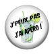 Cabochon Résine - j'peux pas j'ai apéro