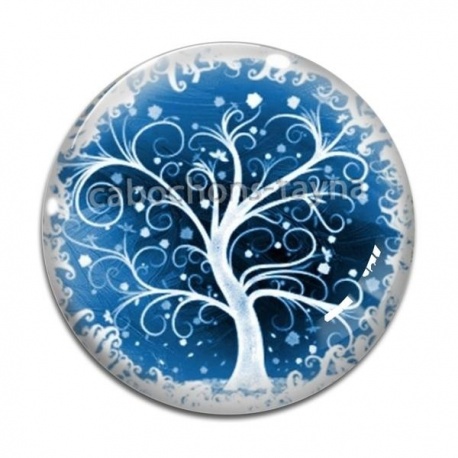 Cabochon Verre - arbre de vie